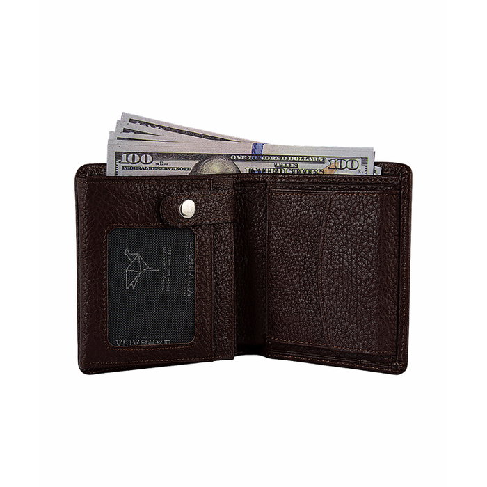 Zoozie Bags Cartera para Hombre Canada - Brown, 100% Piel Auténtica Marrón